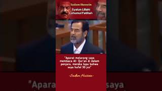 Sadam Hussein mantan presiden Iraqmotivasiislamsemangat menginspirasihidup nasehathidup [upl. by Nelehyram]