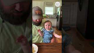 Baby Makes Disgusted Face While Trying Eggs For the First Time [upl. by Devinne511]