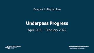 Bay Link – underpass progress April 2021 – February 2022 [upl. by Dinse]