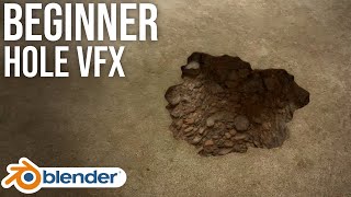 How to Create a Hole Using VFX  Blender Beginner VFX Tutorial [upl. by Lederer]