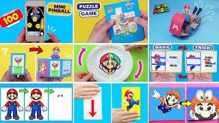 10 Cool Super Mario Paper crafts DIY Super Mario Game from paper How to make PAPER CRAFTS for FANS [upl. by Lammond988]