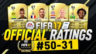 FIFA 17 CONFIRMED RATINGS [upl. by Eelaras268]