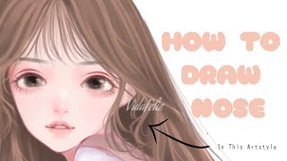 How To Draw Nose With Ibispaintx Simple and Easy  Tutorial Menggambar Hidung [upl. by Cleres425]