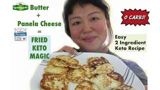 KETO FRIED CHEESE  just 2 ingredients [upl. by Sirahs121]