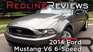 2014 Ford Mustang V6 6Speed Review Walkaround Exhaust amp Test Drive [upl. by Arocet]