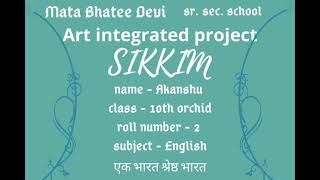 Sikkim art integrated project English [upl. by Shaylah]