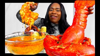 GIANT LOBSTER MUKBANG  SPICY SEAFOOD BOIL  LOBSTER TAIL  EATING [upl. by Ylrad]