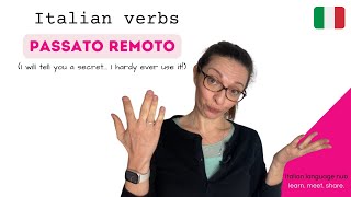 🇮🇹 Learn Italian verbs  The Italian Passato Remoto [upl. by Saoj]