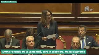 Emma Pavanelli M5S Santanchè pure in elicottero ma lasci il governo [upl. by Eyma292]