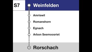 THB Ansagen » S7 Weinfelden — Romanshorn — Rorschach 2021  SLBahnen [upl. by Inimod]