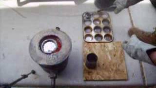 Casting Aluminum w Homemade Furnace [upl. by Josias]