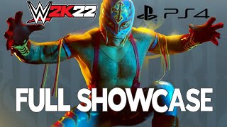 WWE 2K22 Showcase Walkthrough  FULL GAME  No Commentary  PS4 Gameplay [upl. by Adai166]