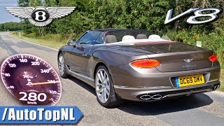 Bentley Continental GT V8 0280KMH ACCELERATION amp SOUND by AutoTopNL [upl. by Gris503]