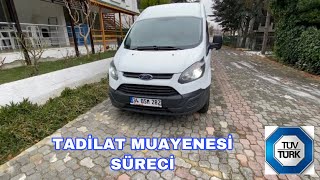 FORD CUSTUM CAMLI VAN DÃ–NÃœÅžÃœM TADÄ°LAT MUAYENESÄ° VE TÃœVTÃœRK MUAYENE SÃœRECÄ°  ARACA KOLTUK EKLEME [upl. by Esnohpla721]