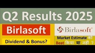 BIRLASOFT Q2 results 2025  BIRLASOFT results  BIRLASOFT Share News  BIRLASOFT latest news [upl. by Gosnell89]