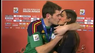 Iker Casillas KISSES reporter after football game [upl. by Hanni]