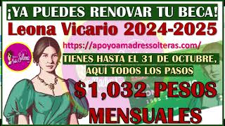 ¡YA PUEDES REGISTRAR A TUS HIJOS EN LA BECA LEONA VICARIO 20242025 [upl. by Imeaj]