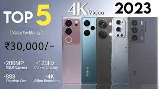 Top 5 Camera Phones Under 30000  December 2023   200MP OIS with 4K  Best Phone Under 30000 [upl. by Joya]