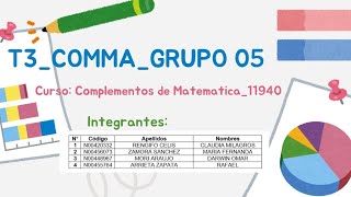 T3 COMPLEMENTOS DE MATEMÁTICA  GRUPO 05  UPN [upl. by Lotte622]