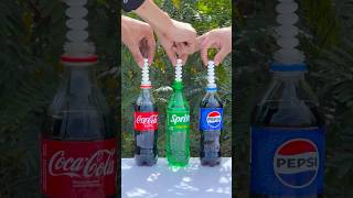 Coke vs Pepsi Sprite Mentos Test 🔥😱 experiment cokevsmentos [upl. by Cousin]