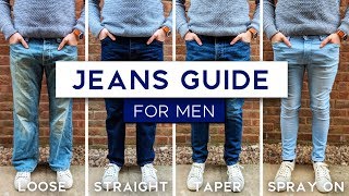 Mens Jeans Fit Guide  The Best Style Jeans For Your Physique [upl. by Garlan713]