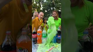 CocaCola Fanta Sprite Est Fanta Pepsi VS Mentos shorts GamGam Family [upl. by Ahsa]