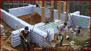 THIS FAMILLY WAS ABLE TO BUILDS CHEAP HOUSE USING EARTHBAGS ONLY [upl. by Neufer]