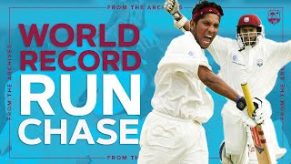 WORLD RECORD Run Chase Highlights  Sarwan amp Chanderpaul Star as Windies Chase 418 v Australia 2003 [upl. by Sclar]