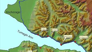 Bore Tide Overview Turnagain Arm Anchorage Alaska [upl. by Matheny119]