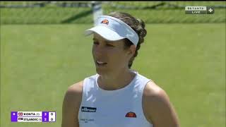 Johanna Konta vs Nina Stojanovic Semi Final WTA Viking Nottingham Open 2021 [upl. by Artenahs279]