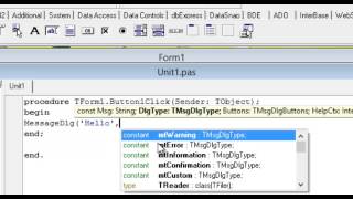 MessageDlg Delphi 7 [upl. by Orest]