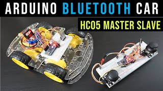 Arduino Bluetooth Car using HC05 MasterSlave Transmitter Receiver  DIY 🔥 [upl. by Yot]