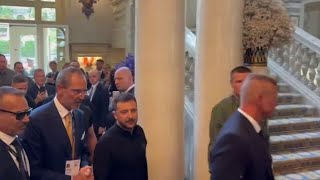 Il presidente ucraino Zelensky arriva a Cernobbio [upl. by Arda]