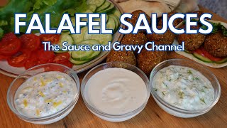 Three Falafel Sauces  Creamy Tahini  Fresh Dill and Cucumber  Zesty Lemon  Sauces for Falafel [upl. by Ursulette]