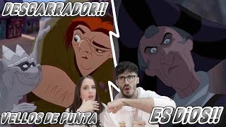 ESPAÑOLES REACCIONAN A DOBLAJE LATINO VS ESPAÑOL DE FROLLO VS QUASIMODOEL JOROBADO DE NOTRE DAME [upl. by Nanette]