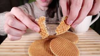 ASMR Stroopwafel NO TALKING SomethingCozy ASMR [upl. by Anastasius894]