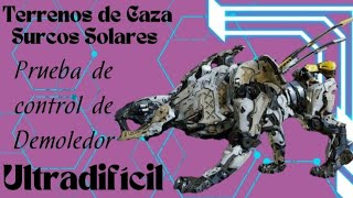 Horizon Zero Dawn  Ultradifícil  Terrenos de Caza Surcos Solares Prueba de control de Demoledor [upl. by Nomolos]