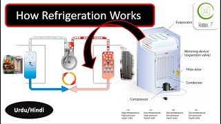 How refrigeration works UrduHindianimation  Explained by Kiooon [upl. by Larochelle422]