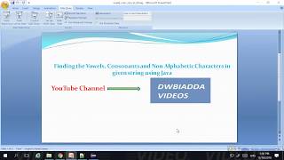 FIND VOWELS CONSONANTS IN A GIVEN STRING USING JAVA [upl. by Clair]