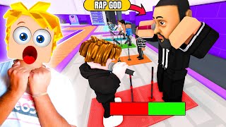 Defeating Rap God In 1Vs1 Rap Battle  Roblox Rap Battle Simulator [upl. by Alis]