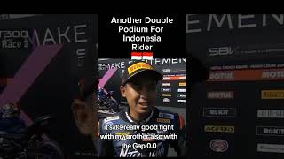 Galang Hendra Podium Interview Race 2 shorts shortvideo pembalapindonesia yamaha superbike [upl. by Reginald392]