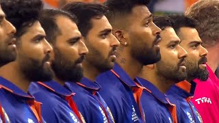 Goosebumps Indian Cricket Team Singing National Anthem in Dubai  IND vs PAK  T20 World Cup 2021 [upl. by Analaj]