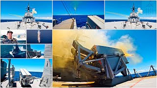 HMAS Sydney Launches Naval Strike Missile in Epic RIMPAC Exercise 2024 [upl. by Nueovas854]