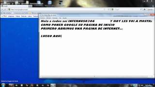 Como poner google como su pagina de inicio [upl. by Rephotsirhc87]