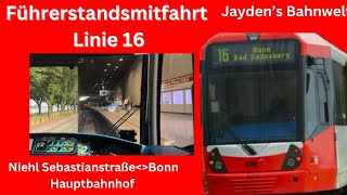 Führerstandsmitfahrt  Linie 16  Niehl Sebastianstraße  Bonn Hauptbahnhof Stadtbahn KölnBonn [upl. by Fanchet651]