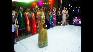 Girl rocks the dance floor Best Punjabi Sikh Wedding Dance Off Ever  2017 [upl. by Aniratac]