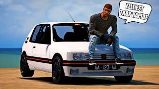 GTA 5 RP A ZERO SANS TRICHER  10 jai enfin ma 205 GTI elle déchire [upl. by Moses685]