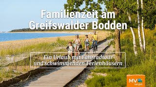 Familienurlaub in Vorpommern  Mit schwimmendem Ferienhaus Fahrrad und Bootstour [upl. by Pietje535]