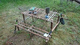 Camp Craft  Bushcraft Table [upl. by Anirad]