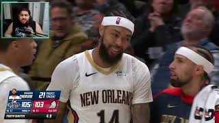 FADEAWAY GAME WINNER New Orleans Pelicans vs Portland Trail Blazers Reaction [upl. by Binnings]